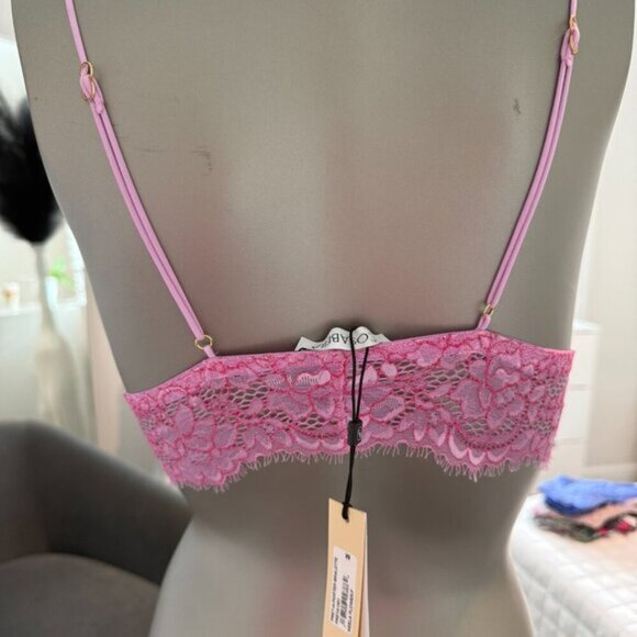 Cosabella Pret A Porter Bralette Bra with shimmer pink size M Medium - Picture 3 of 5